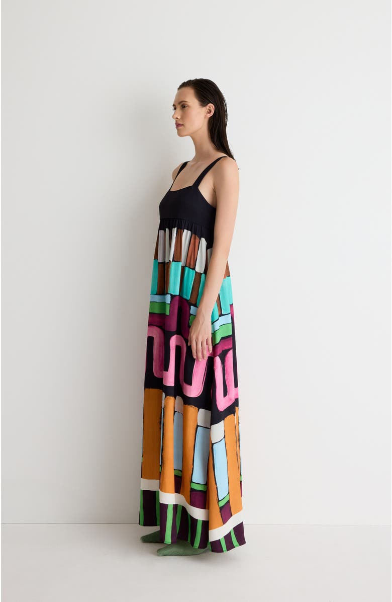 Romy Nora Maxi Dress, Alternate, color, Warped Linear