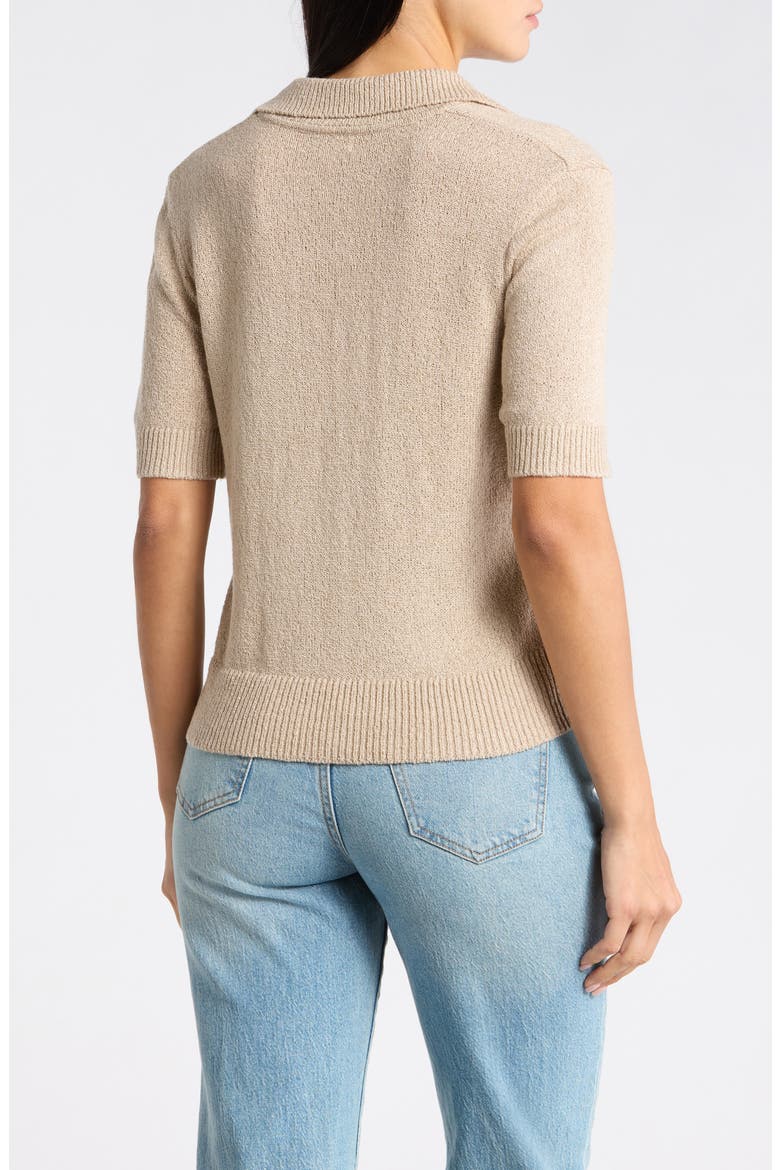 Slub Collared Sweater, Alternate, color, OATMEAL