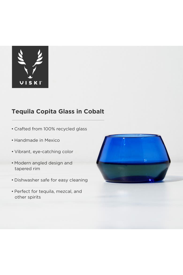 Tequila Copita Glass, Alternate, color, Blue
