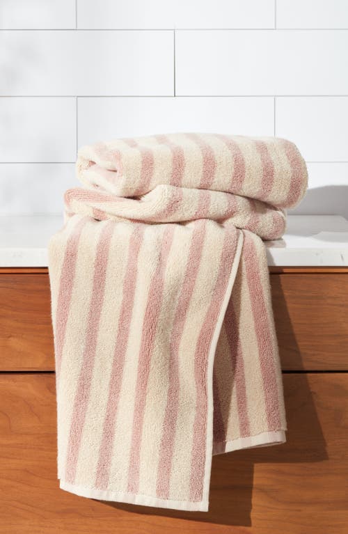 Nordstrom Hydrocotton Stripe Bath Towel In Pink