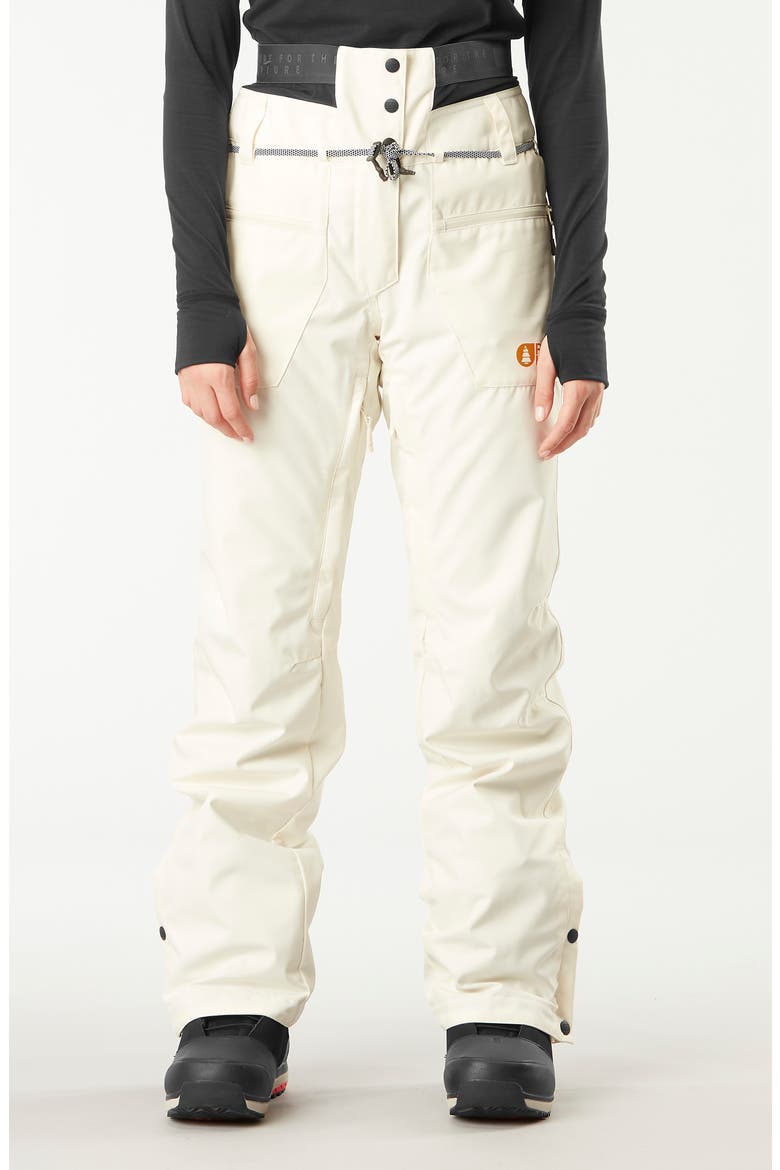 Treva Waterproof Insulated Ski Pants, Main, color, LIGHT MILK