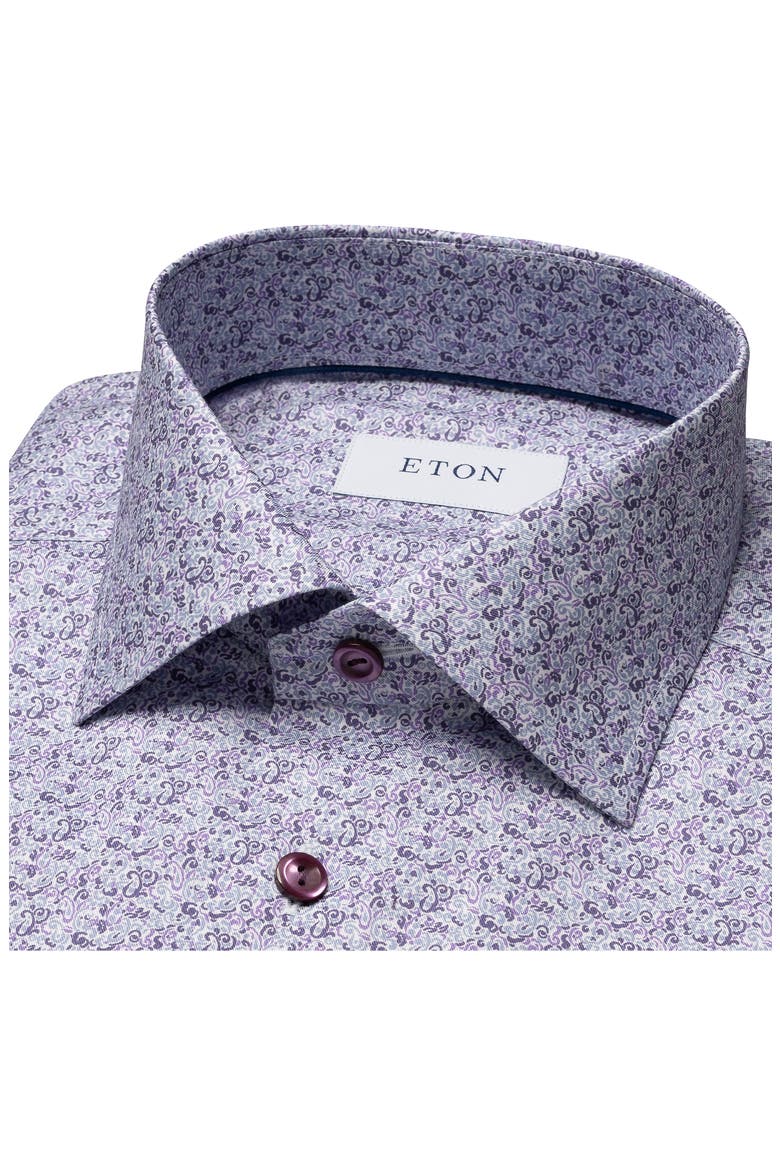 Contemporary Fit Twill Dress Shirt, Alternate, color, PURPLE