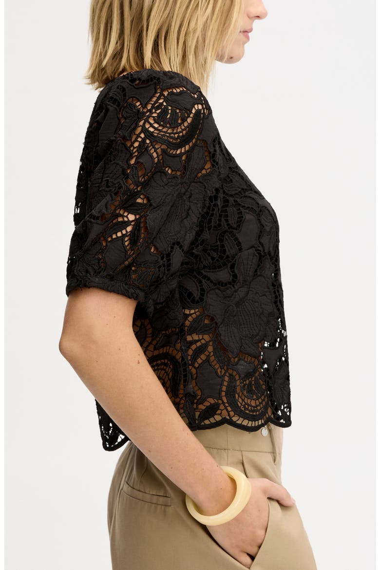 Lace Top, Alternate, color, TRUE BLACK