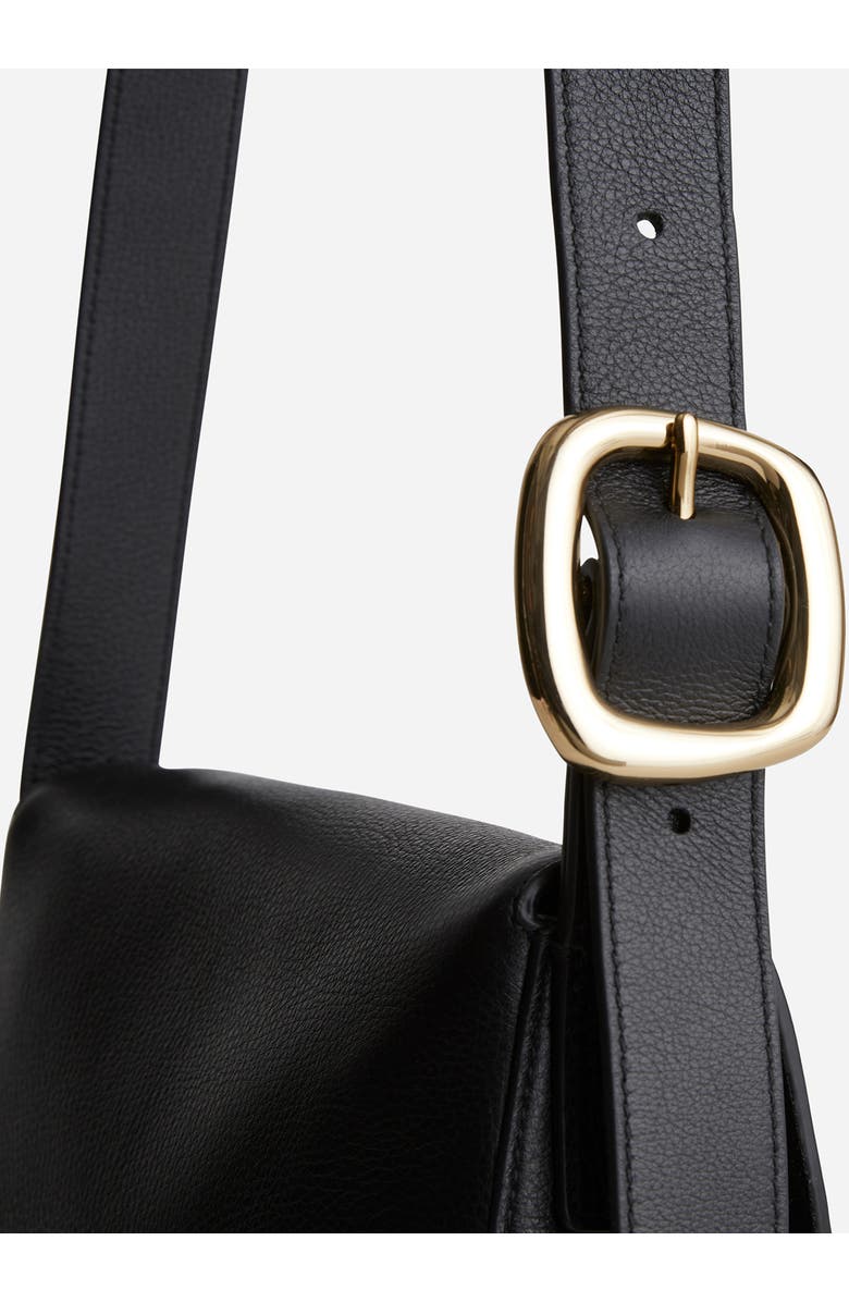 Madewell The Sculptural Buckle Leather Crossbody Bag, Alternate, color,