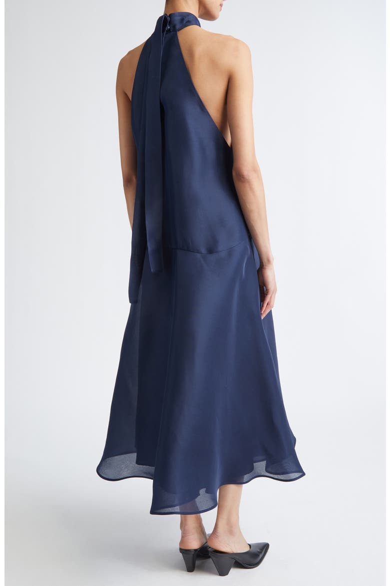 Becca Sleeveless Silk Gown, Alternate, color, NAVY