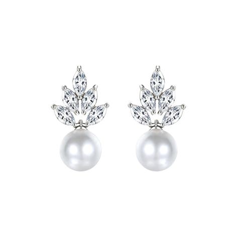 Lennox Pearl and Crystal Earrings