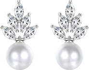Untamed Petals Lennox Pearl and Crystal Earrings