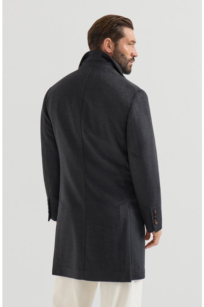 Lightweight virgin wool cloth coat, Alternate, color, Anthracite