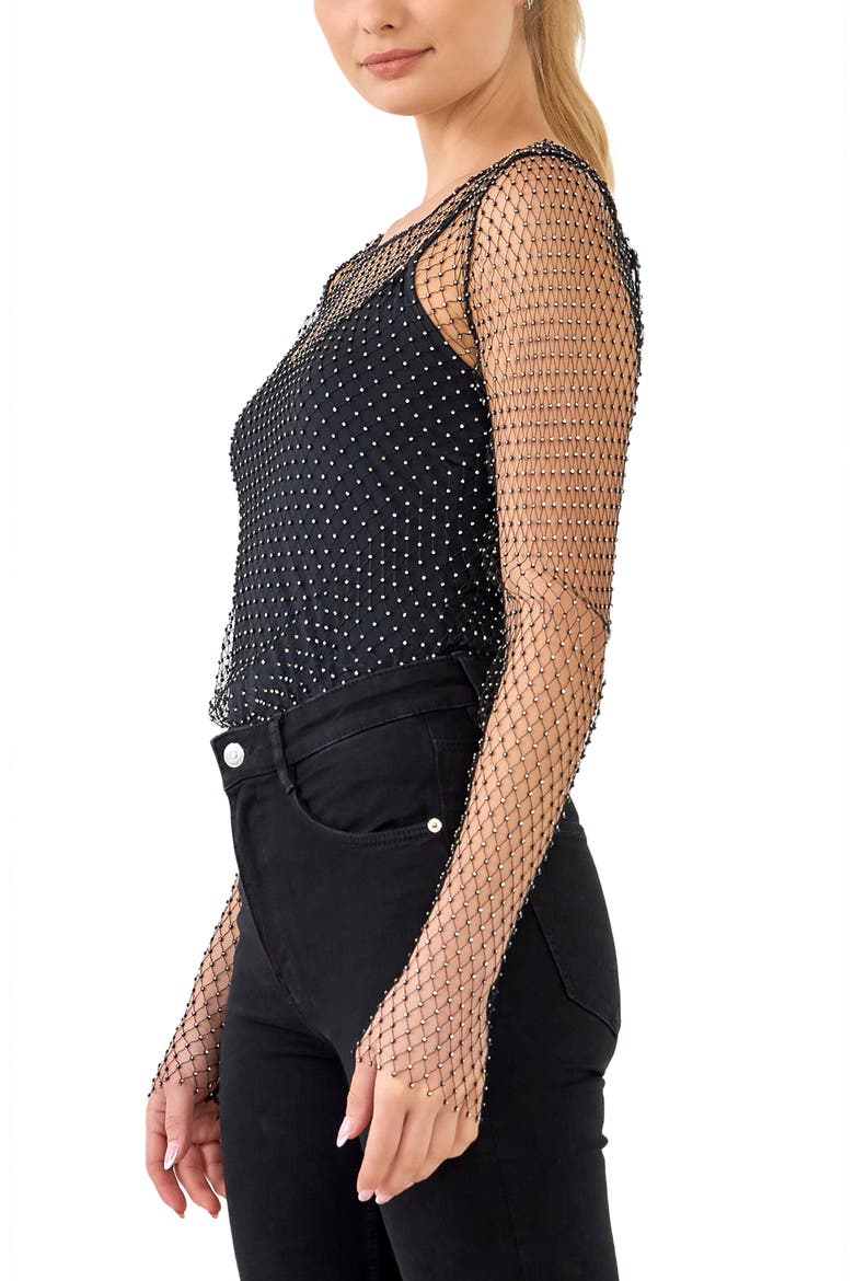 Embellished Top, Alternate, color, BLACK