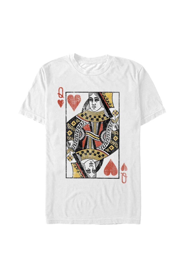Men's Lost Gods Queen of Hearts  Graphic T-Shirt, Alternate, color, White
