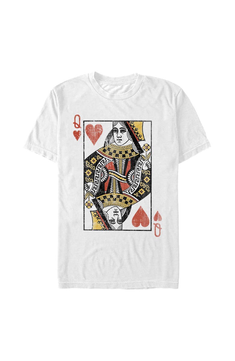 Lost Gods Men's Lost Gods Queen of Hearts  Graphic T-Shirt, Alternate, color, White