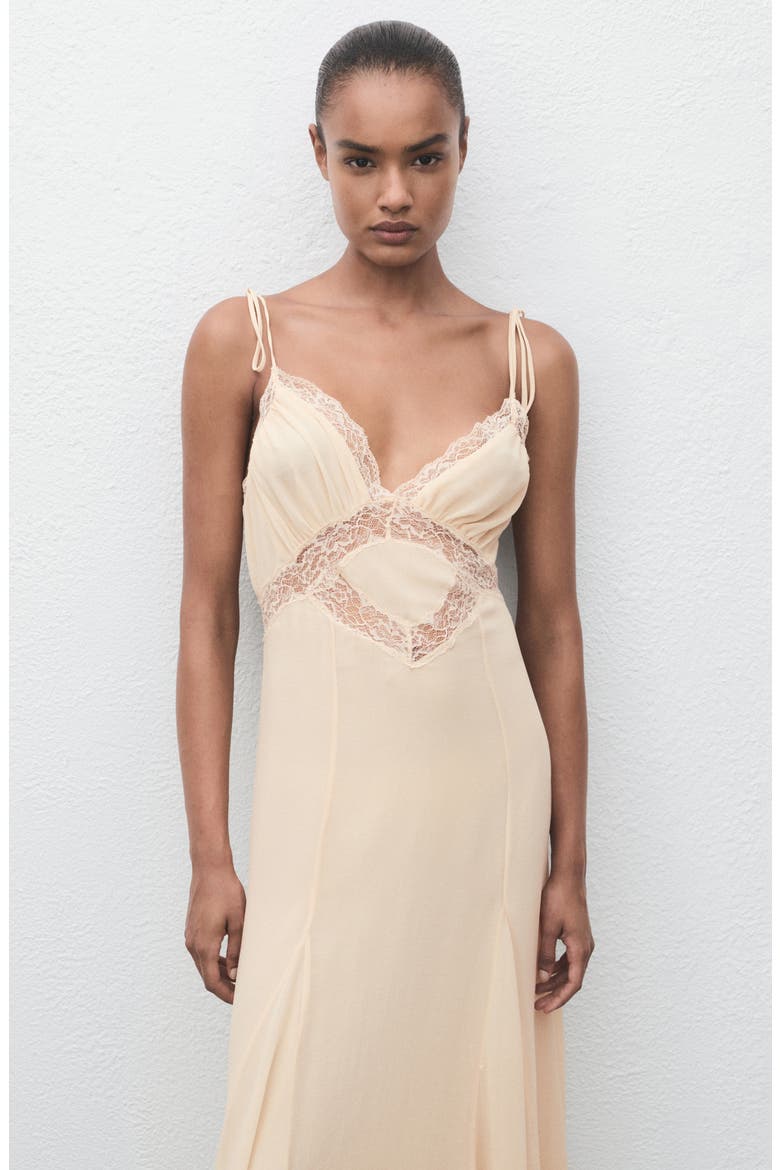 Lace Trim Midi Dress, Alternate, color, PASTEL GREEN