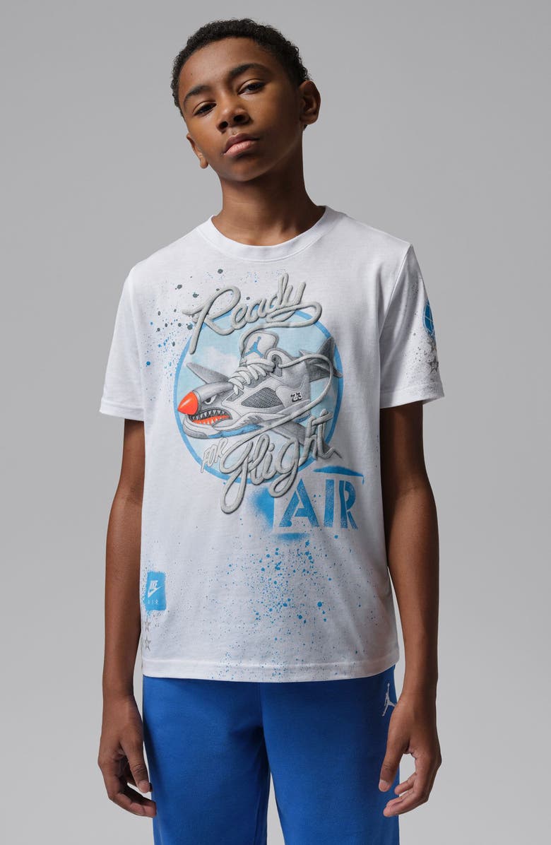 Jordan Kids' Ready For Flight T-Shirt, Alternate, color, White