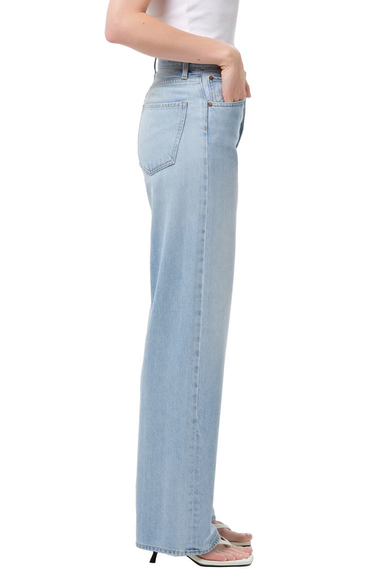 Ren High Waist Wide Leg Jeans, Alternate, color, MEMORY LIGHT INDIGO