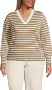 Lands' End Drifter Set in Sleeve Vneck Sweater