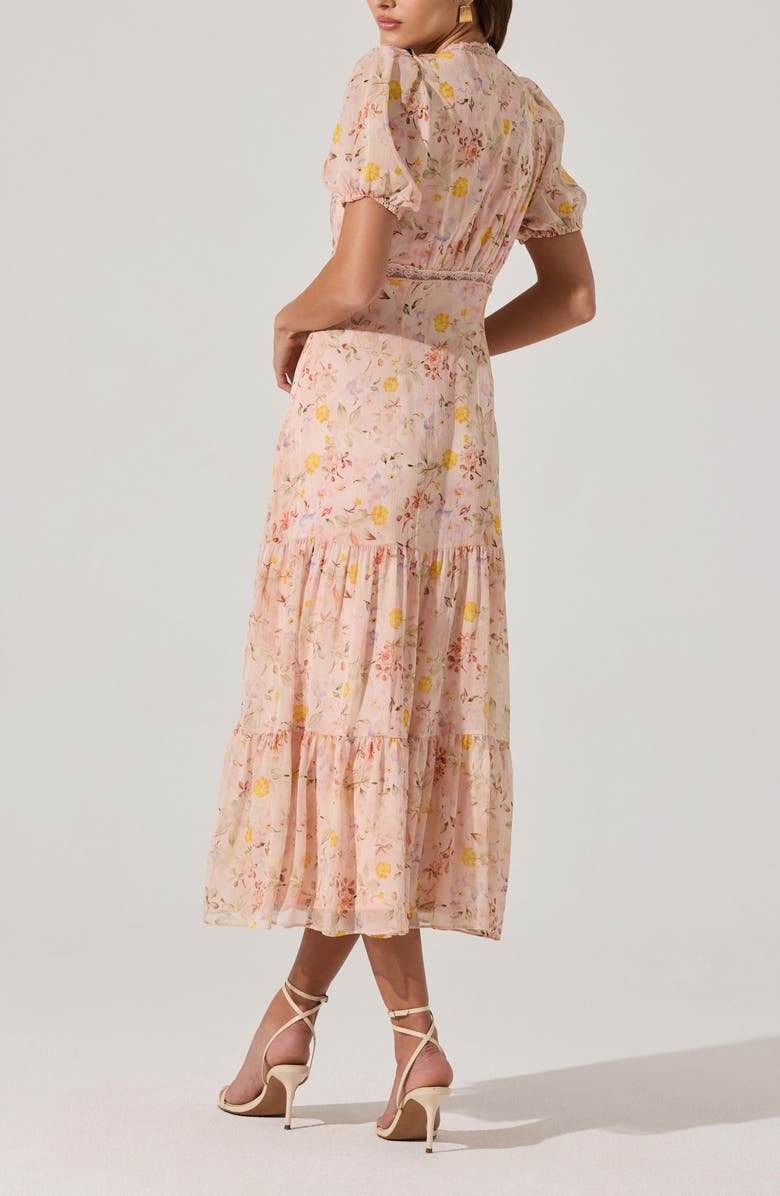 ASTR the Label Lace Trim Tiered Dress, Alternate, color, 