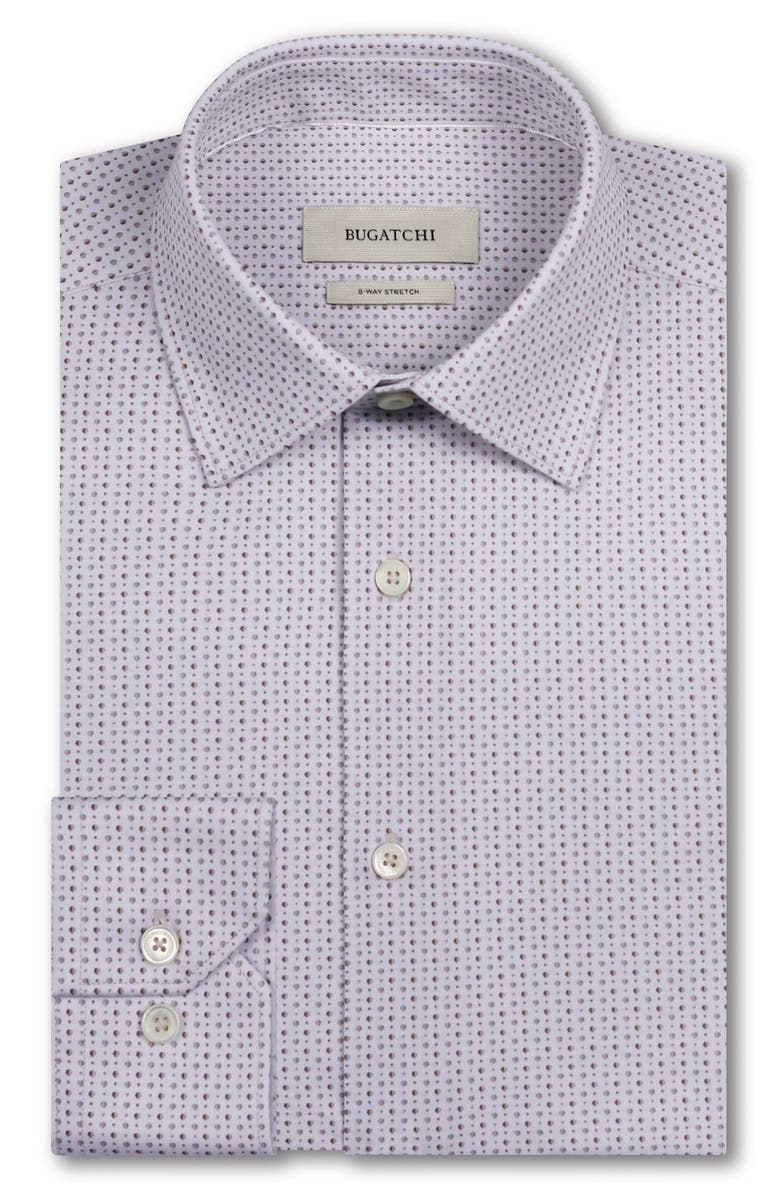 Bugatchi James OoohCotton<sup>®</sup> Geometric Print Button-Up Shirt, Alternate, color, Limestone