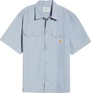 Carhartt Work In Progress Craft Short Sleeve Poplin Button-Up Work Shirt