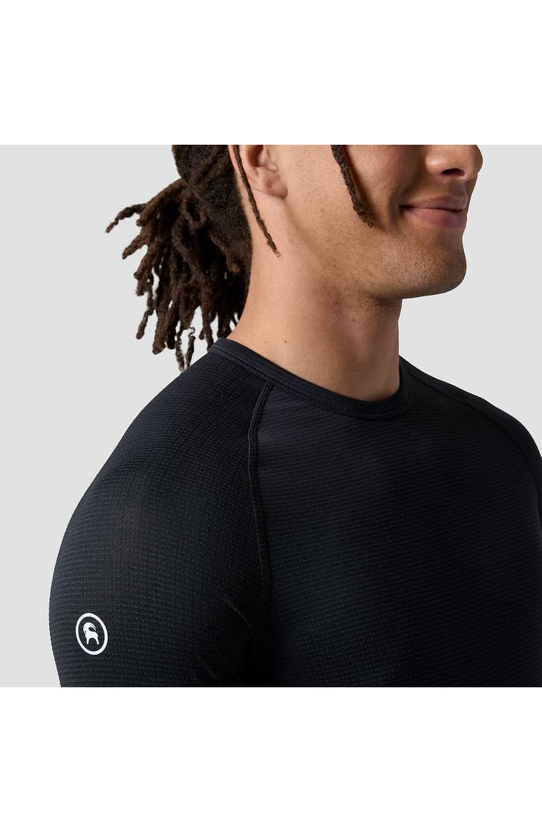 Backcountry Pines Microgrid Ultra-Lt Baselayer Crew Top - Men's, Alternate, color, Black