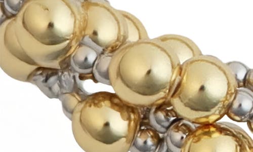 Panacea Set Of 2 Two-tone Beaded Stretch Bracelets In Multi