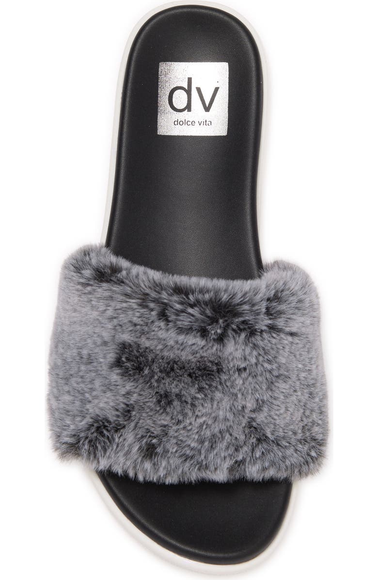 DV by Dolce Vita Faux Fur Slide Sandal, Alternate, color,