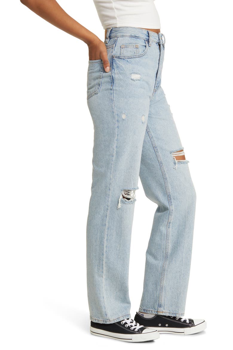'90s Allan Ripped Boyfriend Flare Jeans, Alternate, color, MEDIUM INDIGO