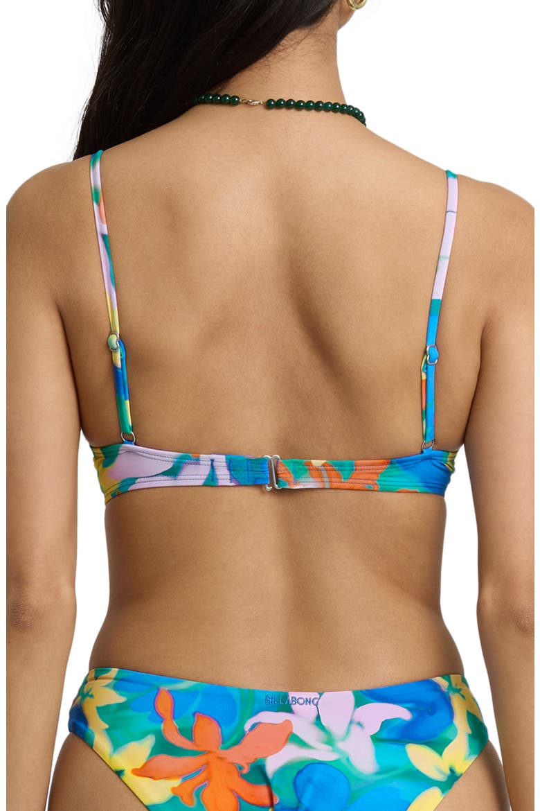 Agua Floral Underwire Swim Top, Alternate, color, BLUE MULTI