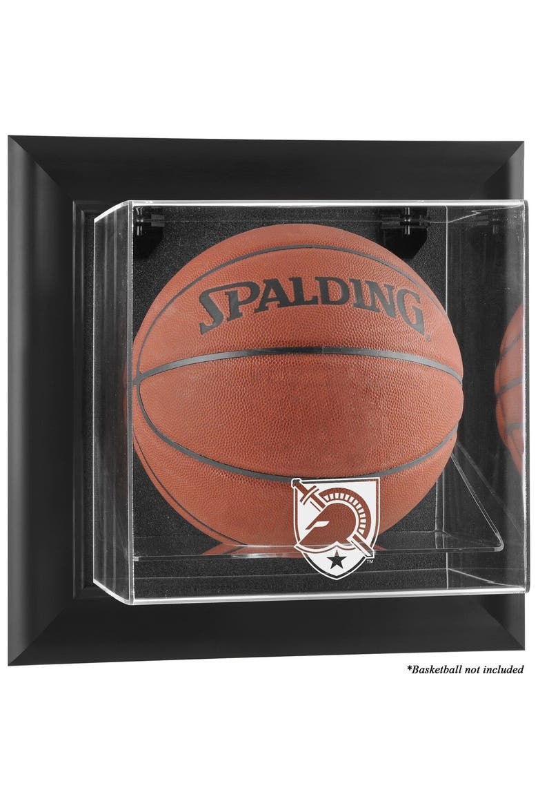 Army Black Knights Black Framed (2015-Present Logo) Wall-Mountable Basketball Display Case, Main, color, Black