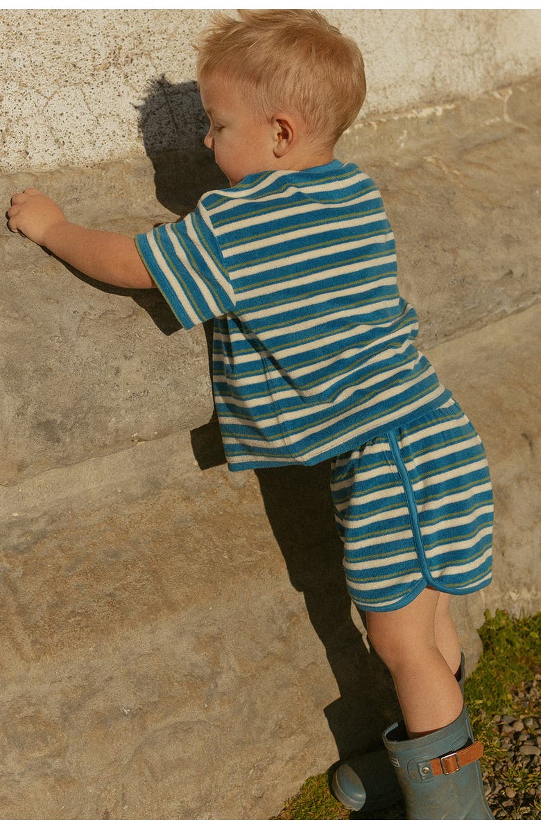 Winnie + Crew Sterling Set, Alternate, color, Thin Blue Green Stripe