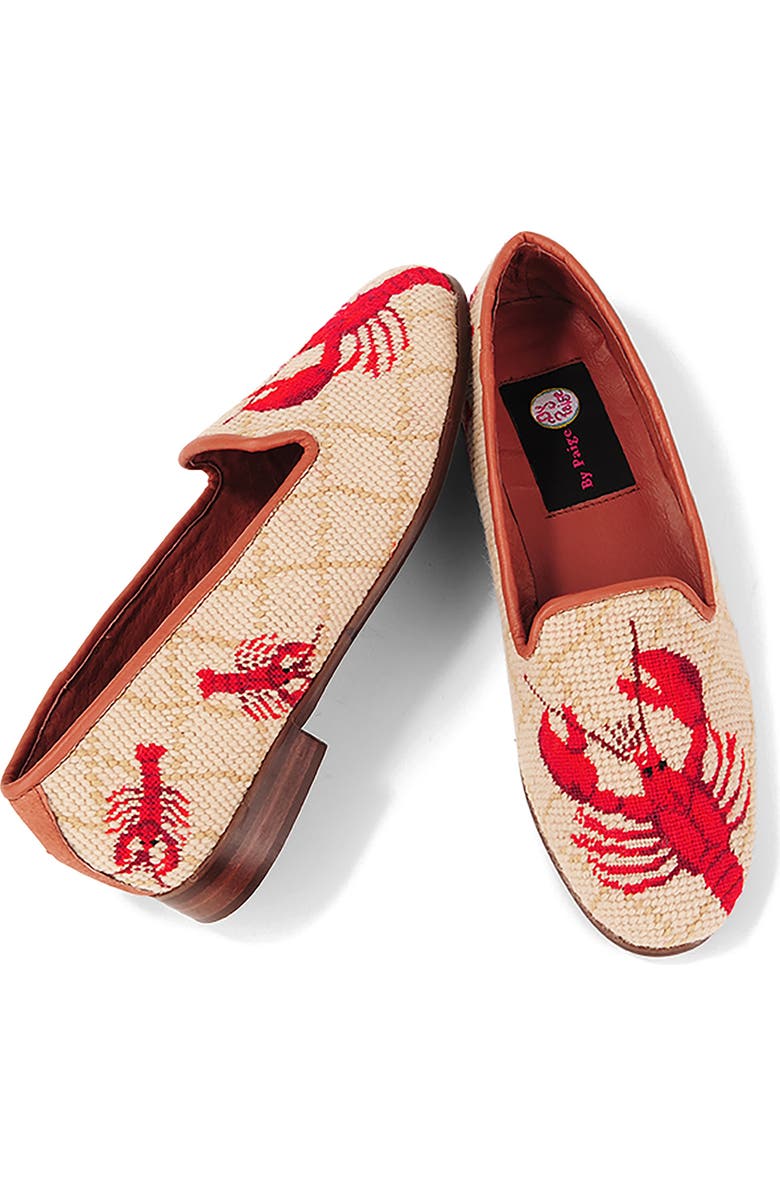 ByPaige BY PAIGE Needlepoint Lobster Flat, Alternate, color,