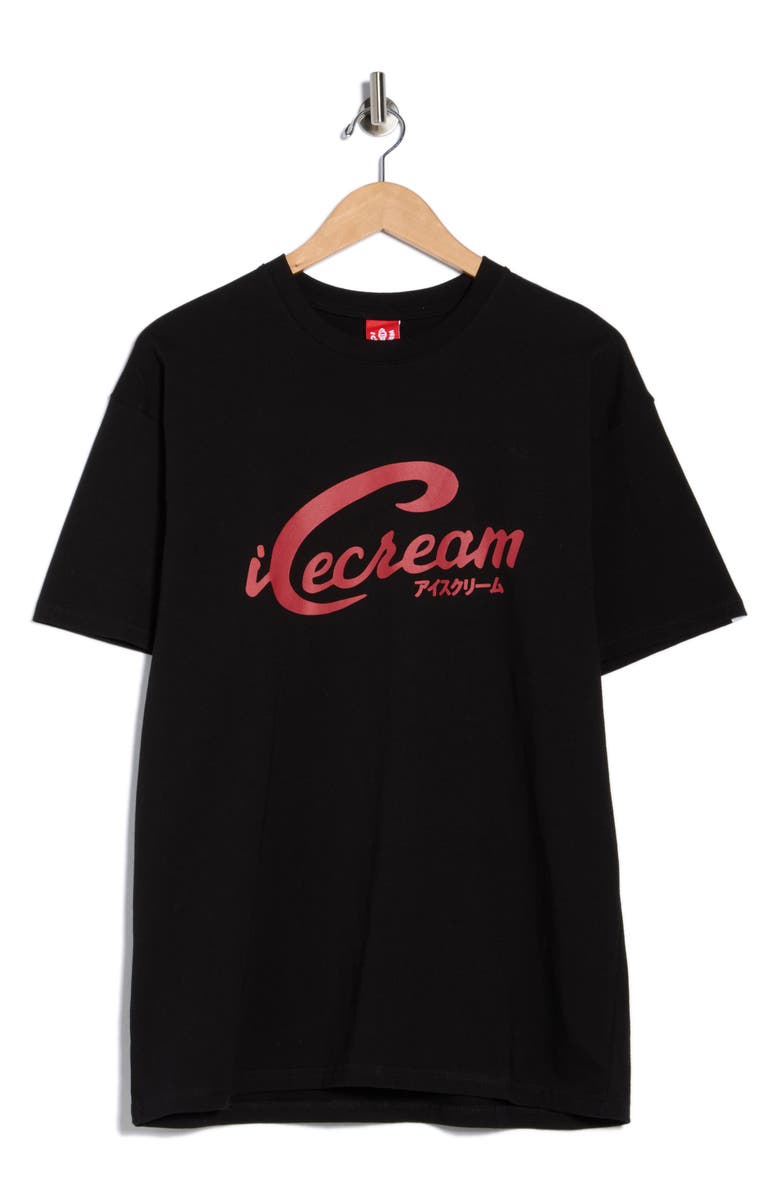 ICECREAM Script Graphic T-Shirt, Alternate, color, Black