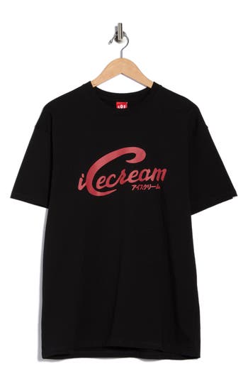 Icecream Script Graphic T-shirt In Black