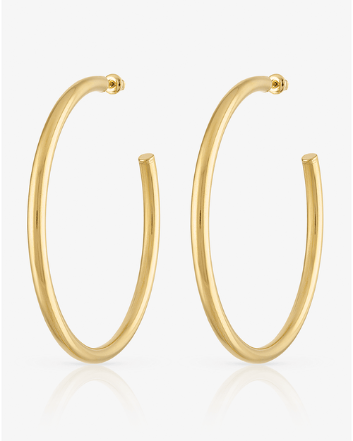 Ben Oni Large Open Hoop Earrings In Gold