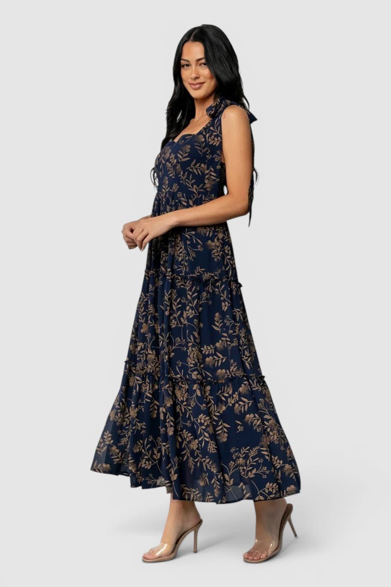 Anita Maxi Dress, Alternate, color, Midnight + Gold Floral