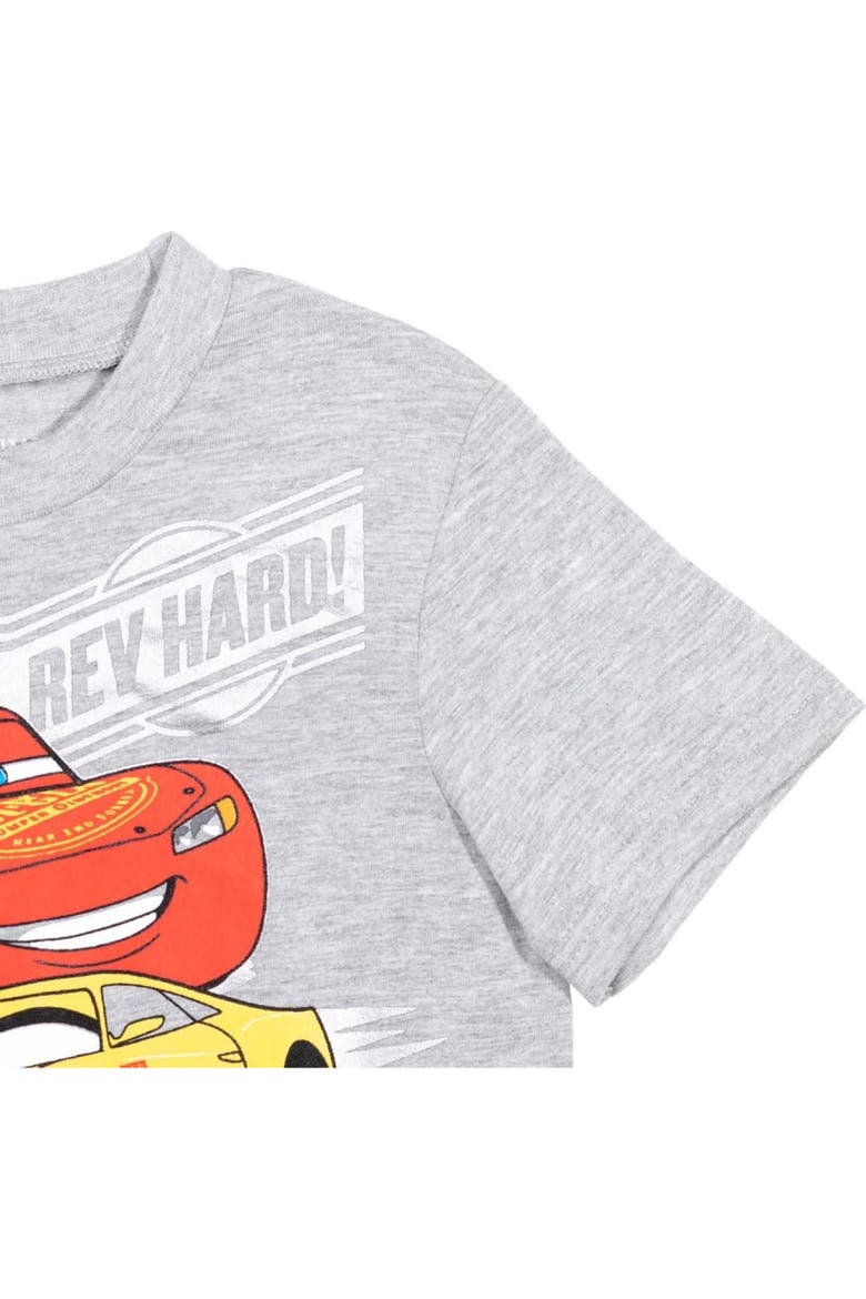 Cars Lightning McQueen Racing 2-Piece T-Shirt and Shorts Set, Alternate, color, Grey Black Cars