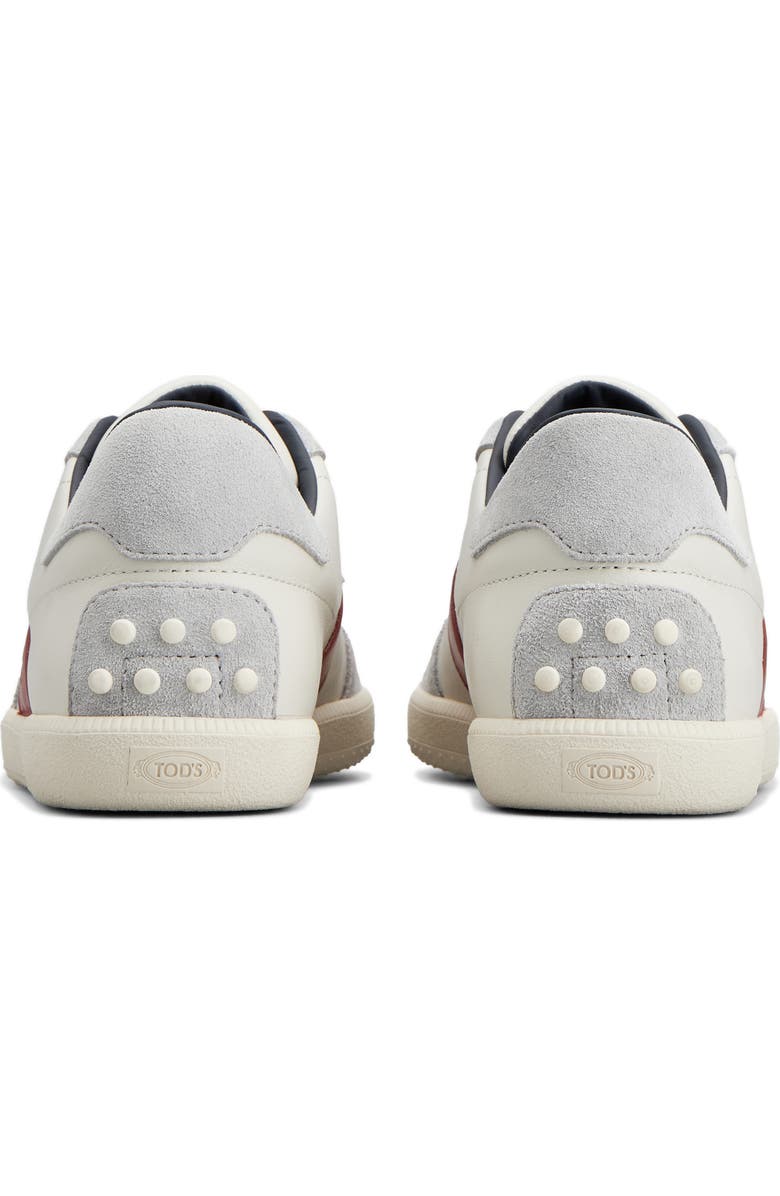 Tod's Leather & Suede Lace-Up Low Top Sneaker, Alternate, color, White