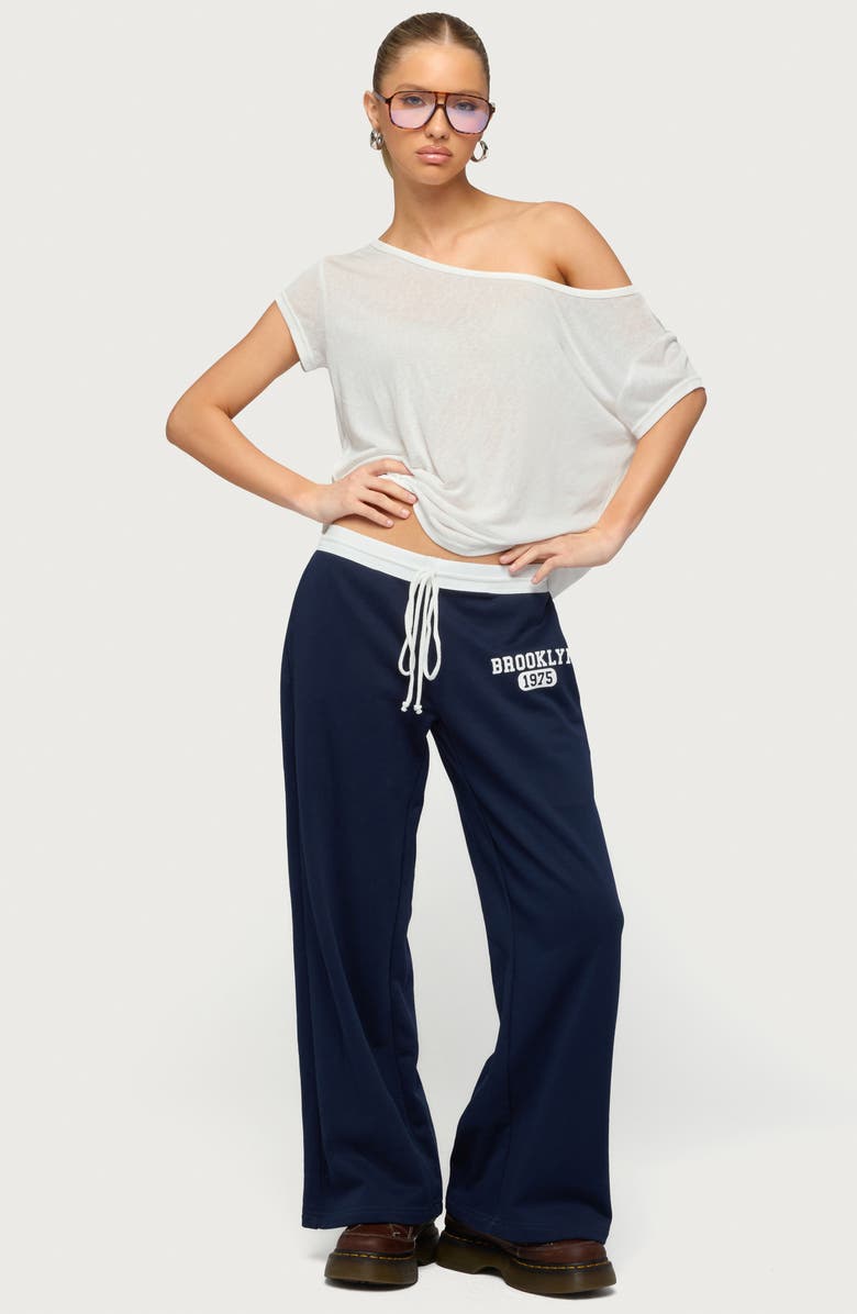 EDIKTED Brookie Low Rise Sweatpants, Alternate, color, 