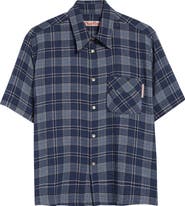STOCKHOLM SURFBOARD CLUB Jerry Plaid Short Sleeve Button-Up Shirt