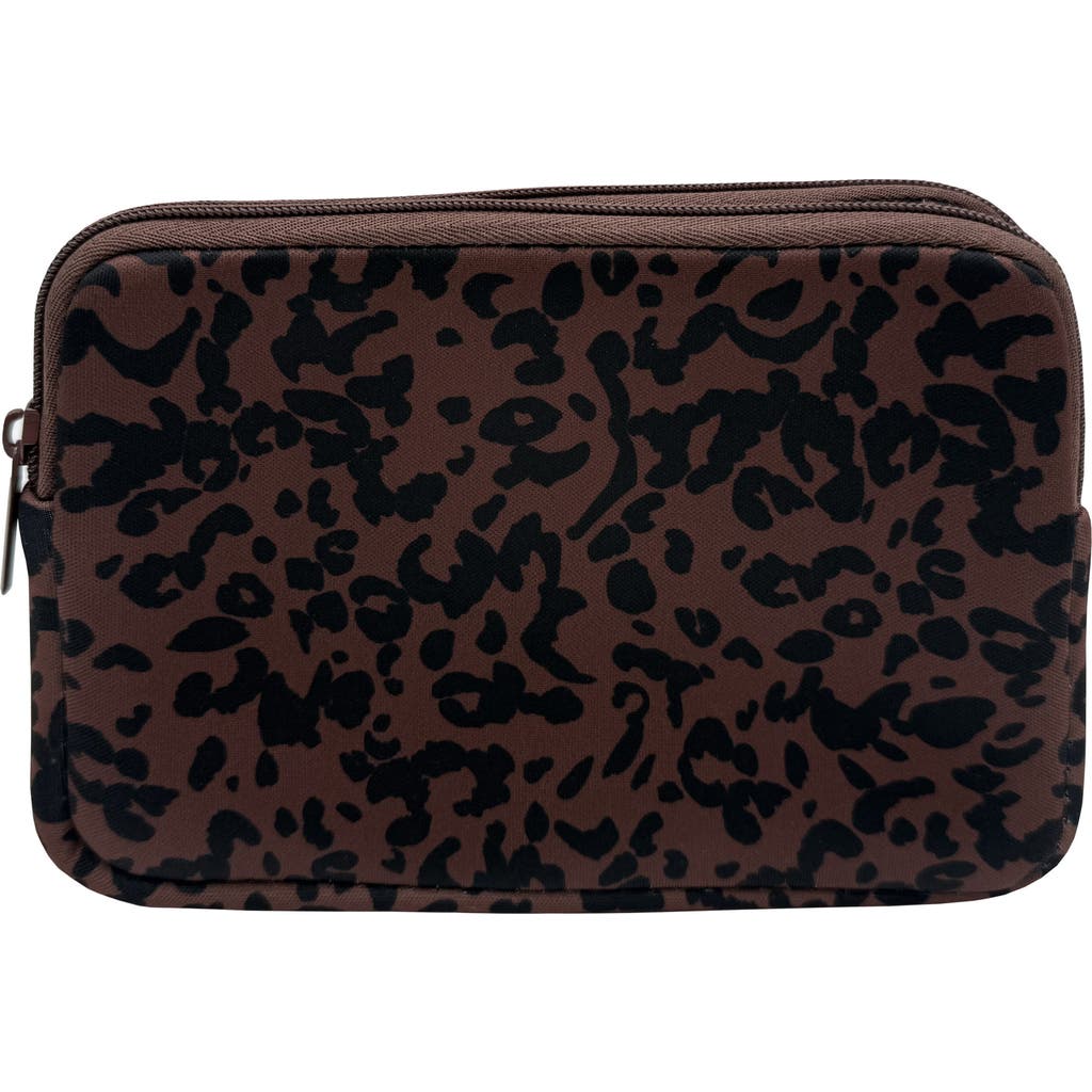 Mytagalongs Double Zip Easy View Pouch In Brown
