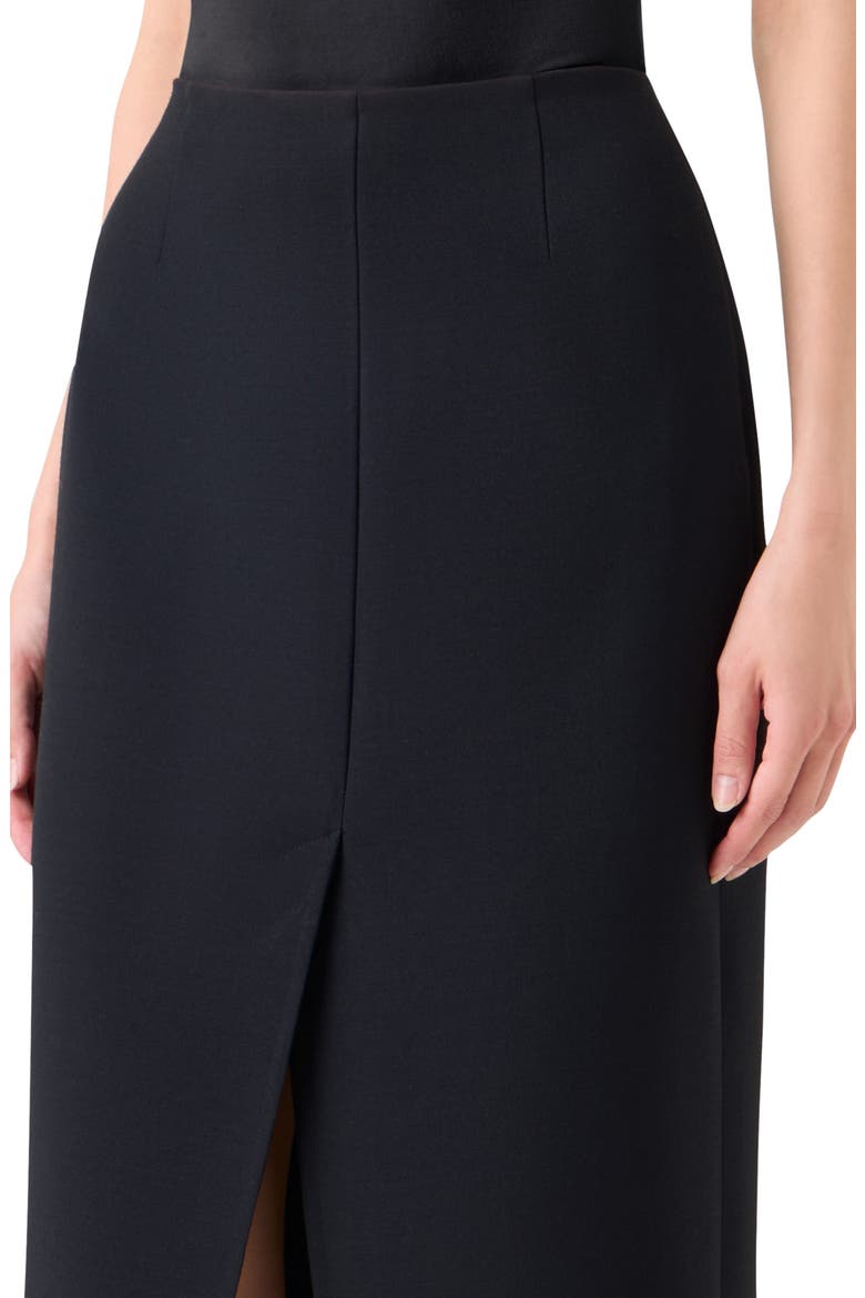 Wool Double Face Pencil Skirt, Alternate, color, BLACK