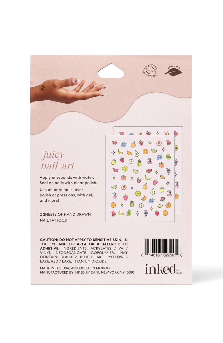 INKED by Dani Juicy Nail Art Tattoos, Alternate, color, Multi