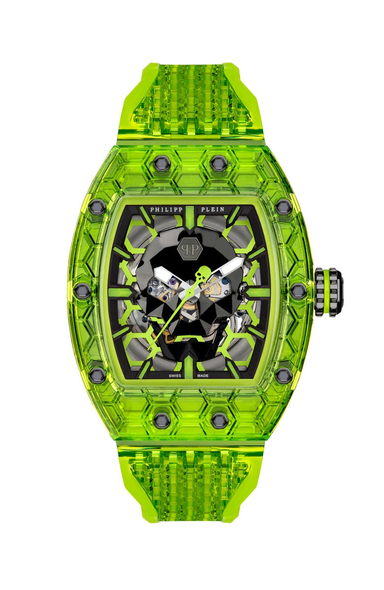 PHILIPP PLEIN Crypto King Cryptonite Watch Men, Main, color, Acidgreen