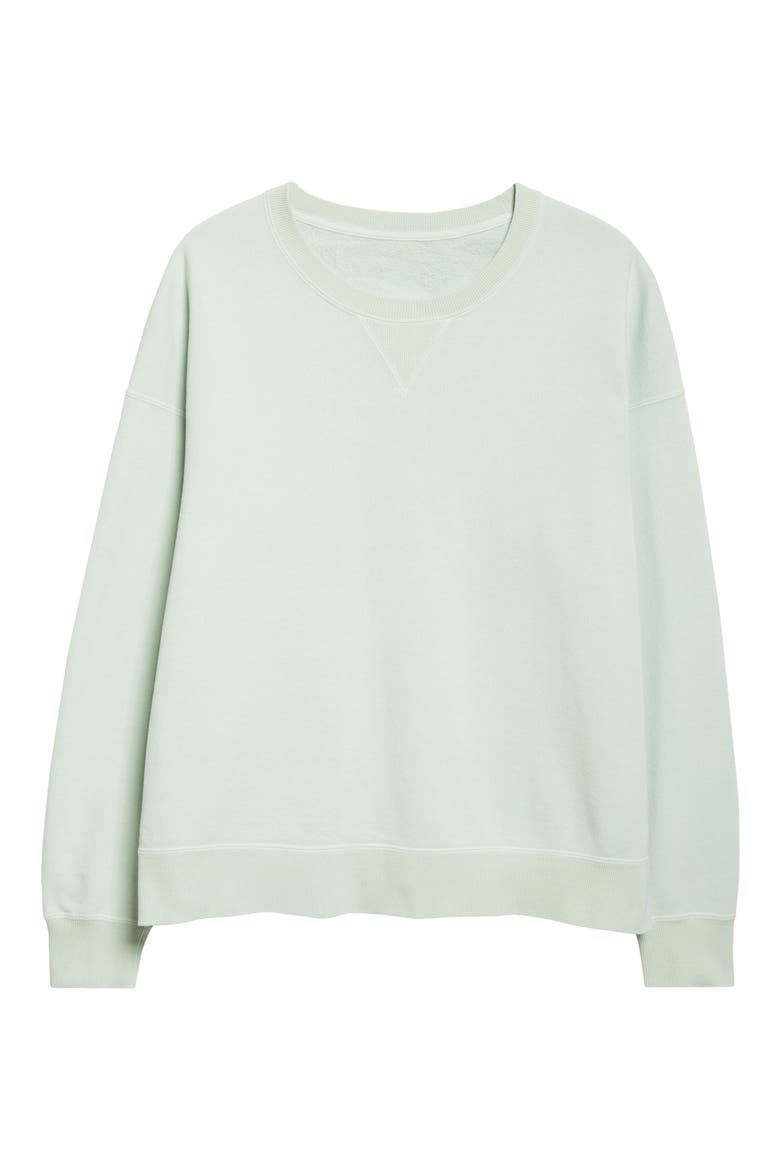 Jumbo French Terry Sweatshirt, Alternate, color, LIGHT GREEN