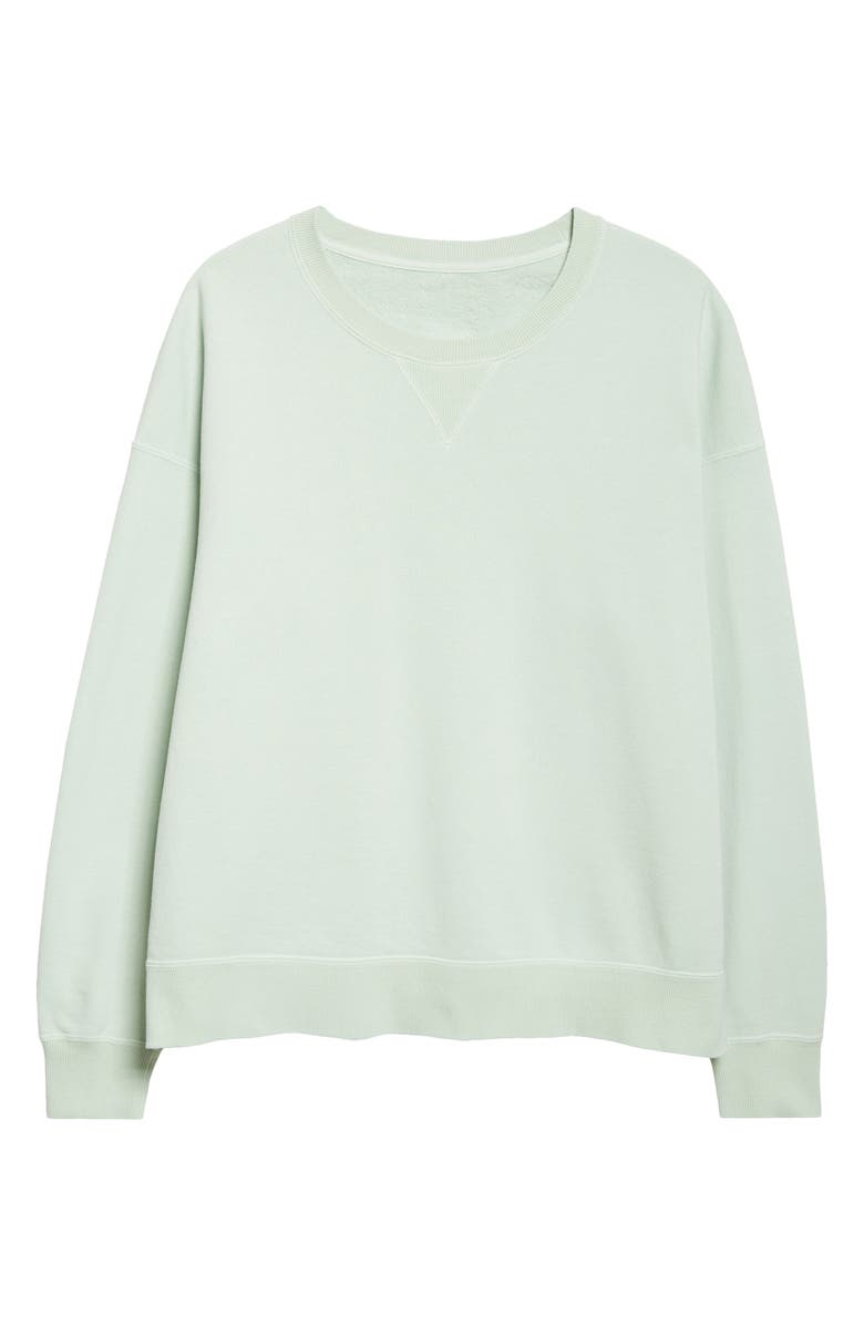 VISVIM Jumbo French Terry Sweatshirt, Main, color, Light Green