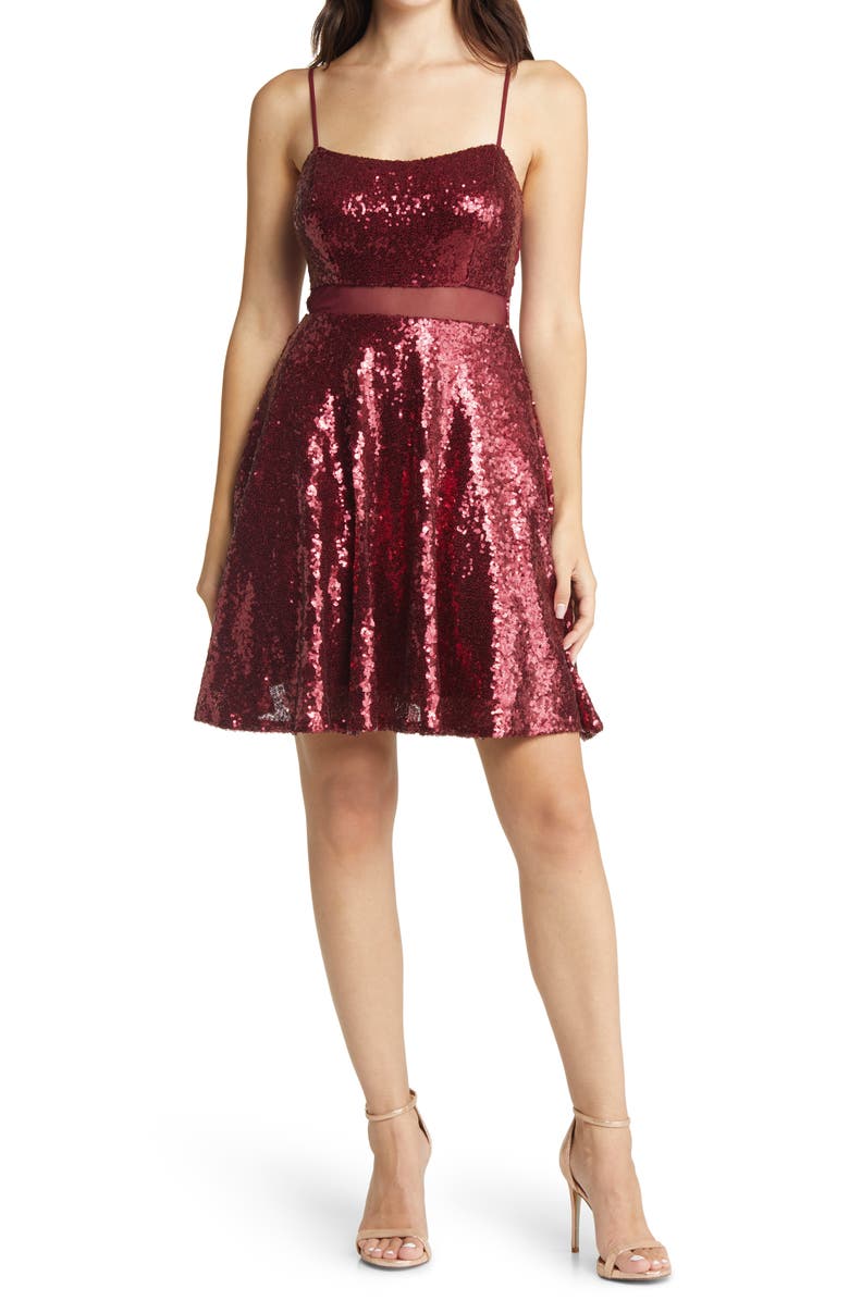 LNL Sequin Skater Dress, Main, color,