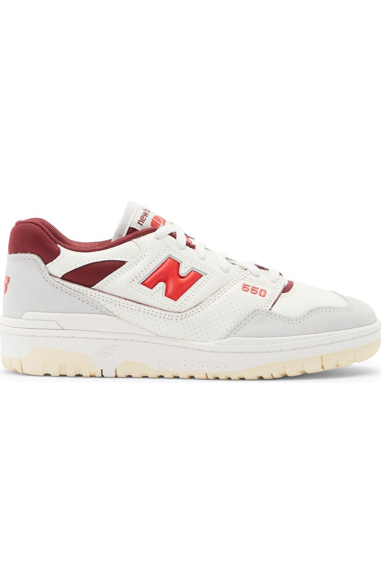 New Balance 550 Basketball Sneaker, Alternate, color, Sea Salt/ True Red