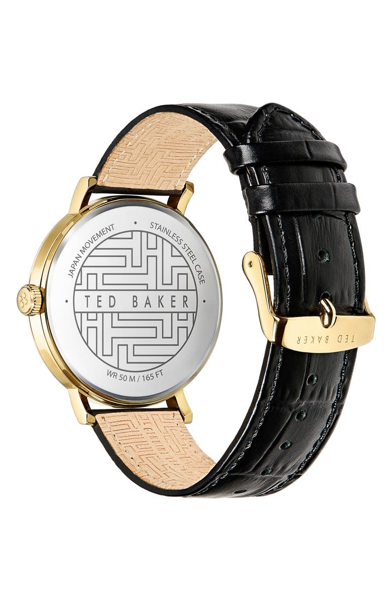 Ted Baker London Phylipa Leather Strap Watch, 41mm, Alternate, color,