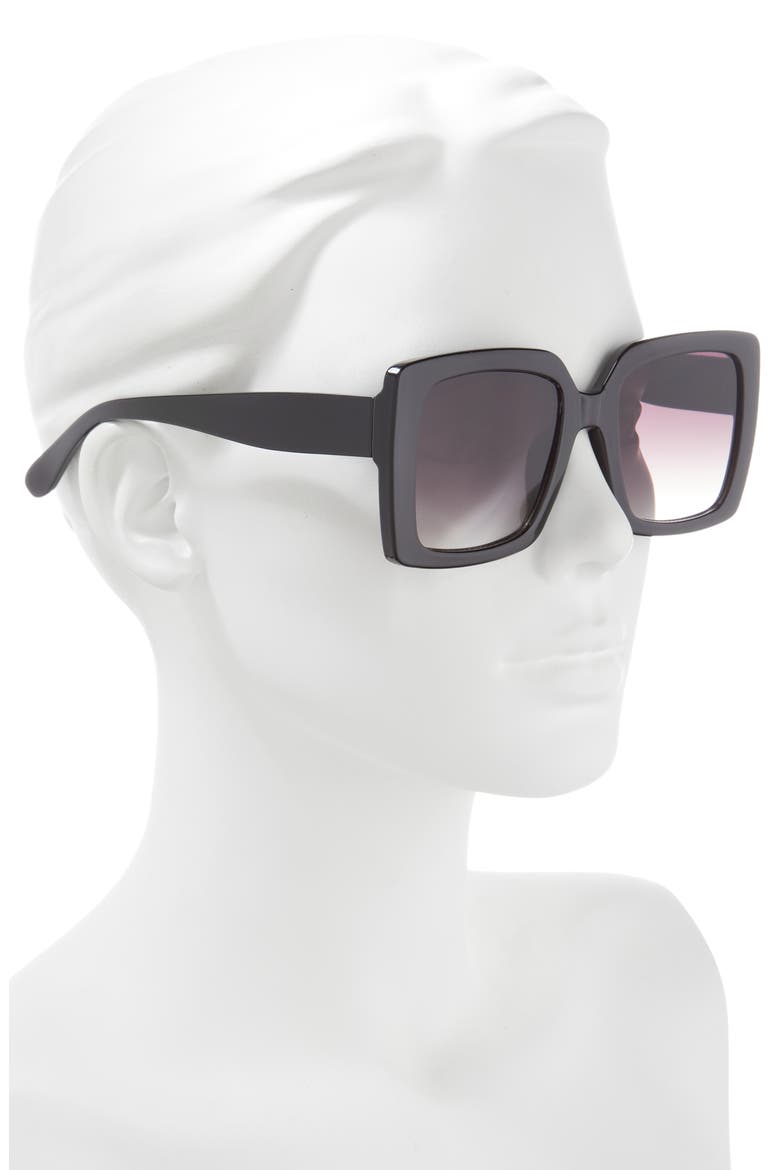 Oversize Classic Square Sunglasses, Alternate, color, BLACK