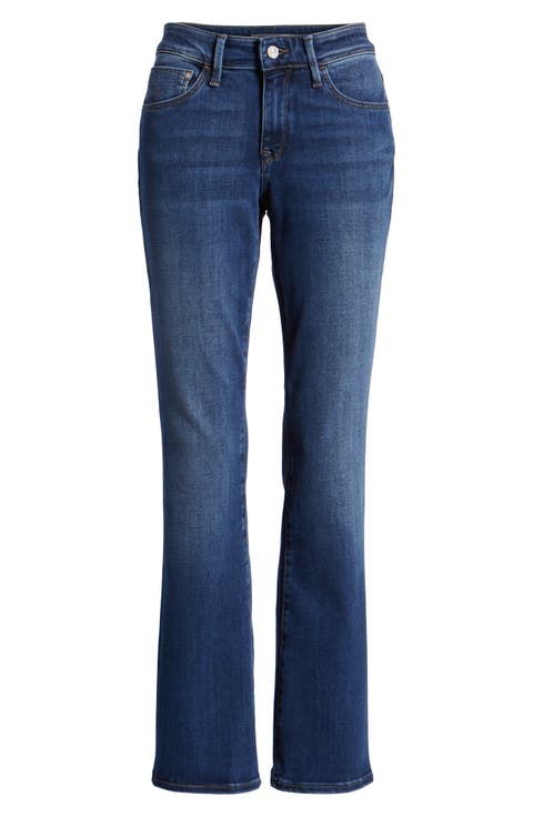 Molly Classic Mid Rise Bootcut Jeans (Indigo Supersoft)