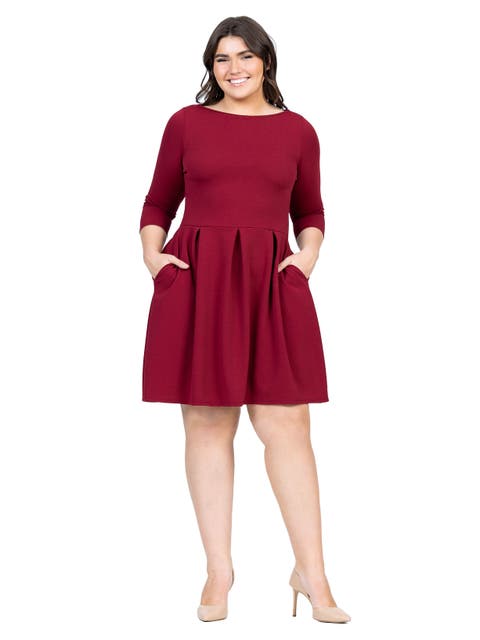 Plus Size Perfect Fit and Flare Pocket Dress
